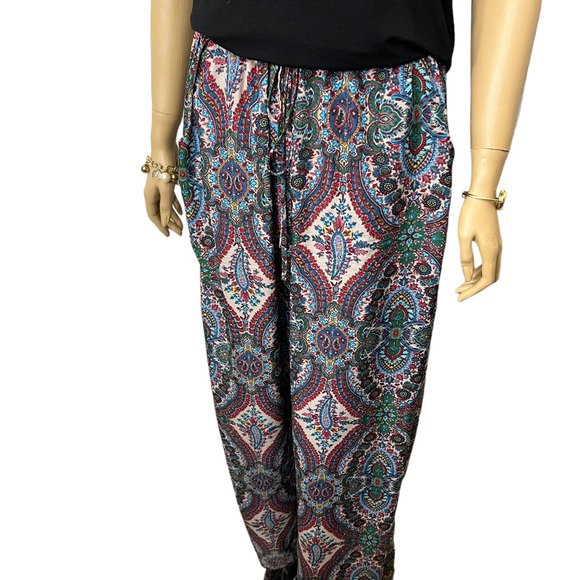 🔥🔥CHA CHA VENTE LADYS PAJAMA PANT PAISLEY PRINT 100% POLY WIDE LEG. - Picture 10 of 15